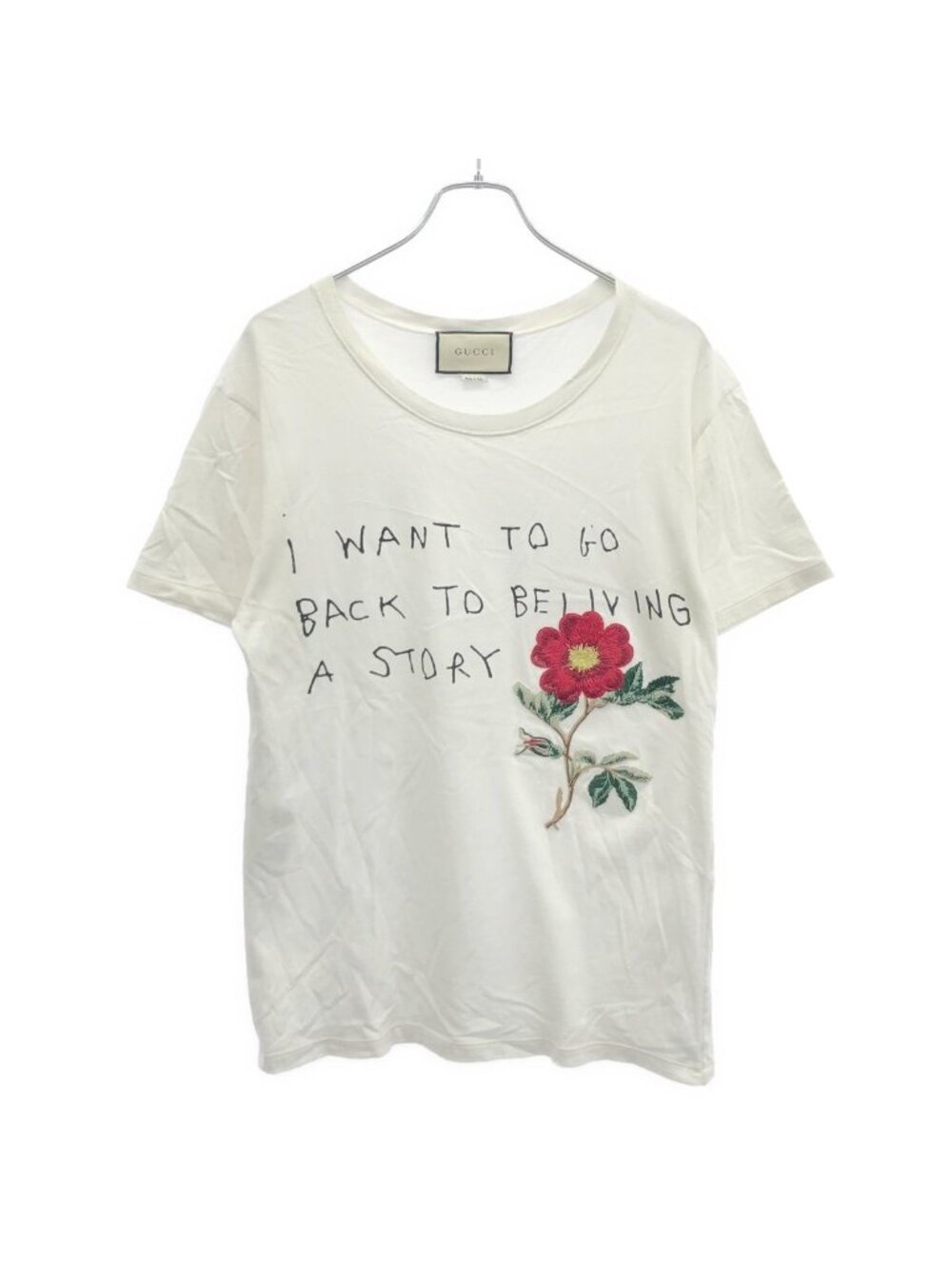 Gucci Flower Embroidery T-Shirt White